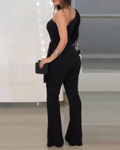 Load image into Gallery viewer, One Shoulder Knotted Jumpsuit
