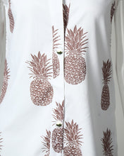 Load image into Gallery viewer, Pineapple Print Flutter Sleeve Casual Blouse
