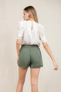 Grace Ruched Shoulder Blouse