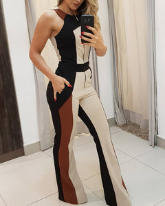 Color best sale block jumpsuit