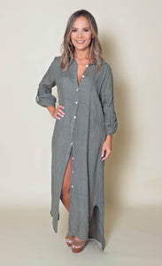 Lily Linen Shirt Dress