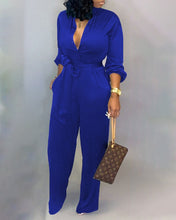 Load image into Gallery viewer, Solid Buttoned Pocket Cargo Jumpsuit
