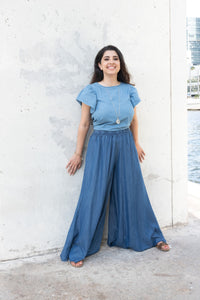 Denim Palazzo Pants