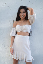 Load image into Gallery viewer, Off The Shoulder Crop Top &amp; Skirt Set
