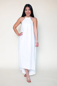 Mara Halter Linen Dress