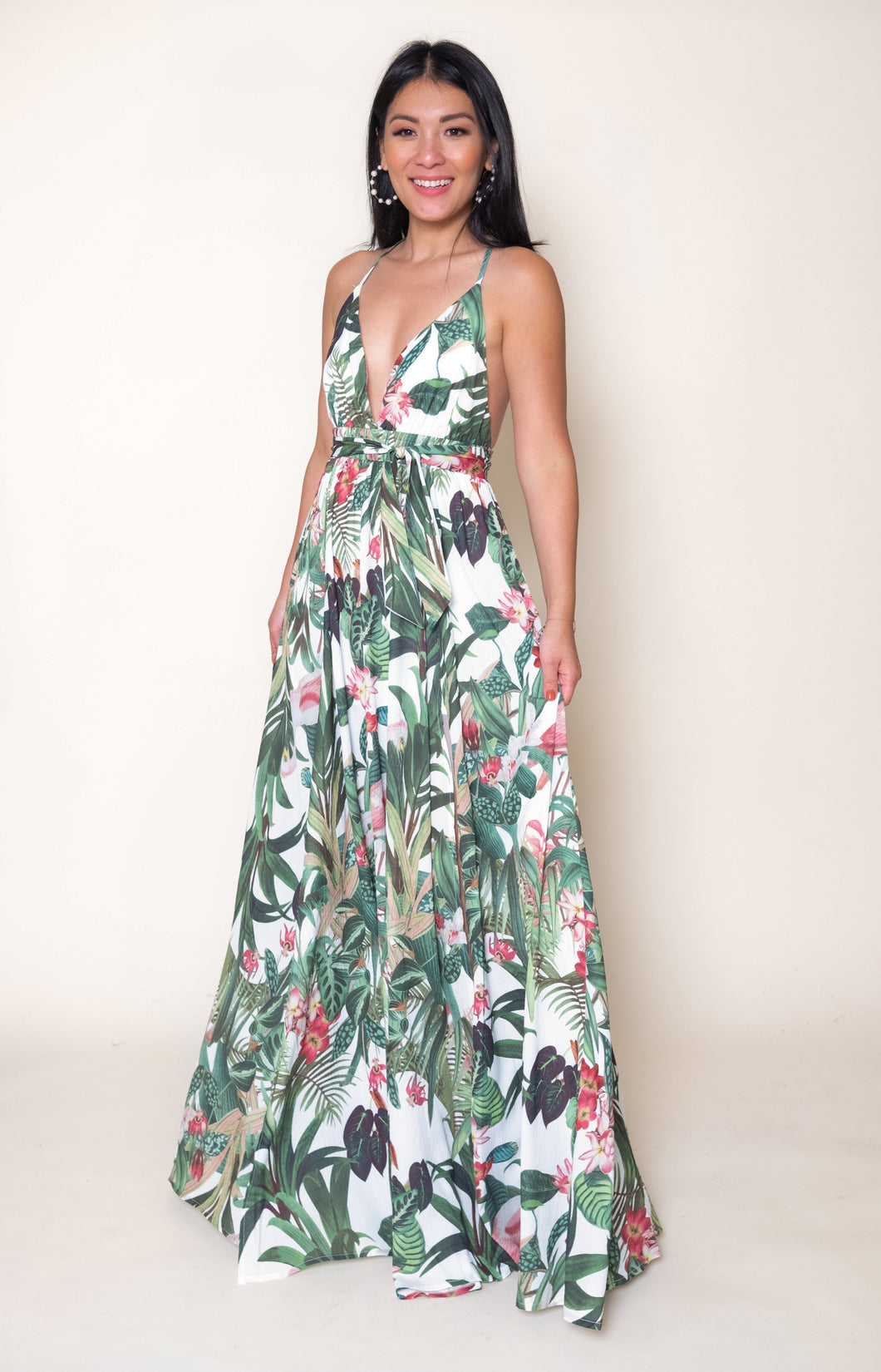 Cindy Tropical Maxi Dress