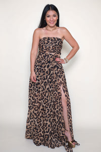 Leopard Print Skirt Set