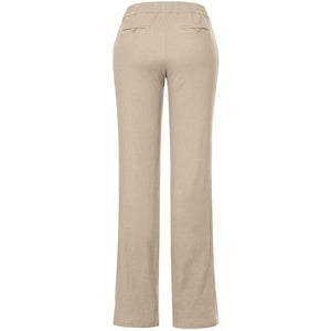 Tan Drawstring Linen Pants