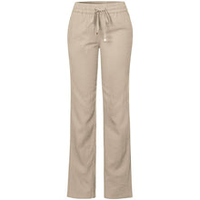 Load image into Gallery viewer, Tan Drawstring Linen Pants
