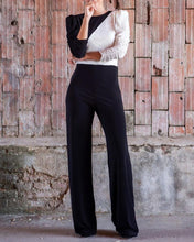 Load image into Gallery viewer, Black &amp; White Color Block Jumpsuit
