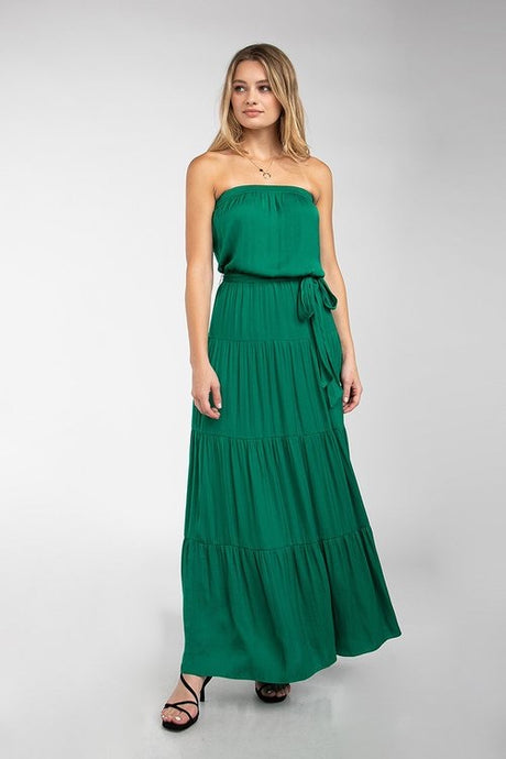 Emerald Strapless Yarel Dress