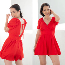 Load image into Gallery viewer, Ada Puff Sleeves Romper
