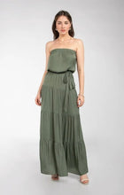 Load image into Gallery viewer, Olive Strapless Yarel Dress
