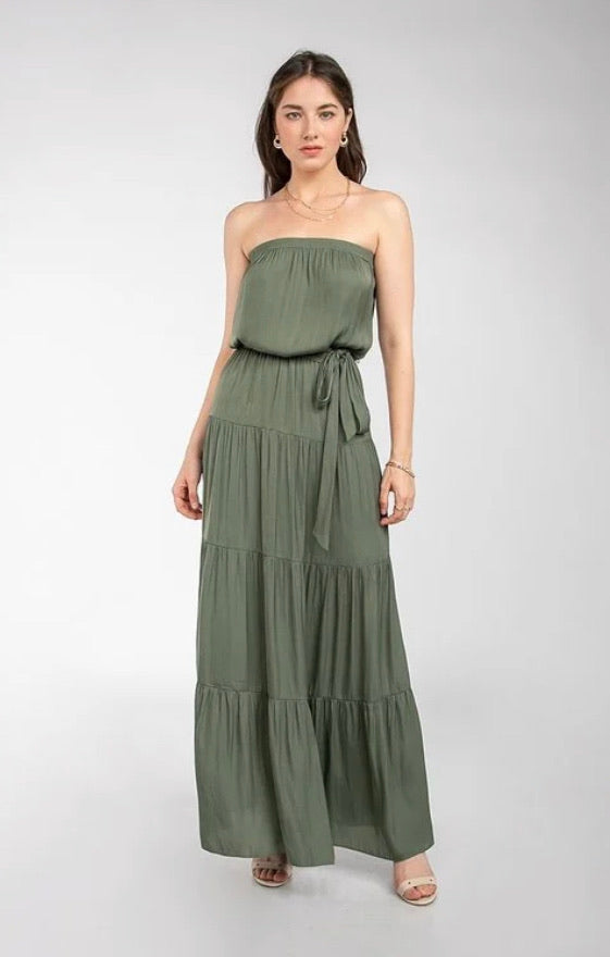 Olive Strapless Yarel Dress