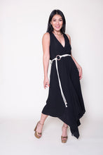 Load image into Gallery viewer, Black Rope Belt Dress
