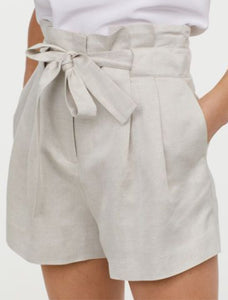 Paper Bag Linen Shorts